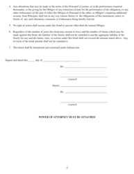 State Form 54120 Surety Bond for Boxing and Mixed Martial Arts Promoters - Indiana, Page 2