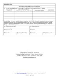Form CG-AM (State Form 52682) License Amendment Request - Indiana, Page 2