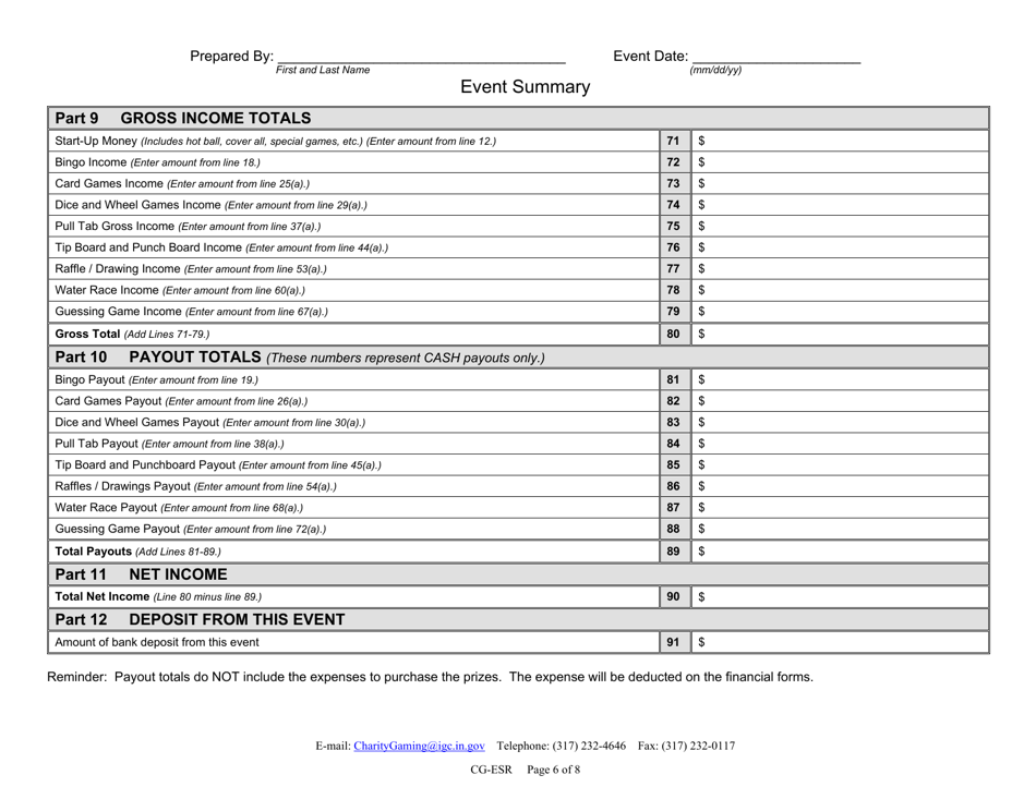 Form CG-ESR (State Form 54737) - Fill Out, Sign Online and Download ...