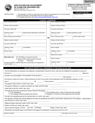Document preview: State Form 18487 Application for Adjustment of Claim for Provider Fee - Indiana
