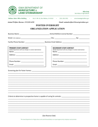 Foster Oversight Organization Application - Iowa