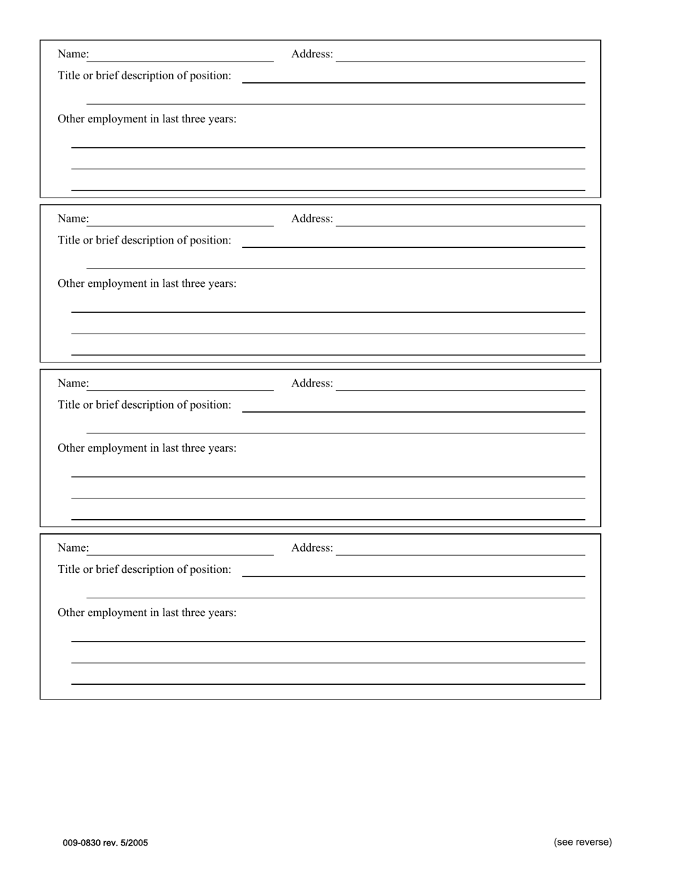 Form 009-0830 Disclosure of Company Ownership, Control, and Management - Iowa, Page 2