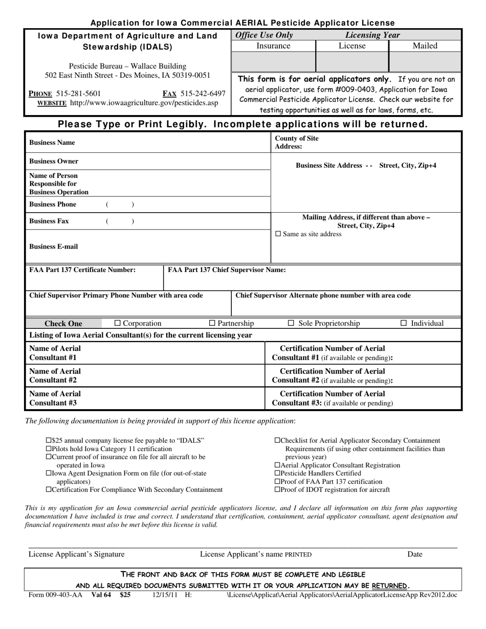 Form 009403AA Fill Out, Sign Online and Download Printable PDF