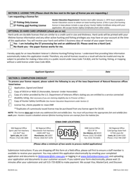 DNR Form 542-1412 Application for Iowa Lifetime Hunting/Fishing License for Resident, Disabled Veterans - Iowa, Page 2