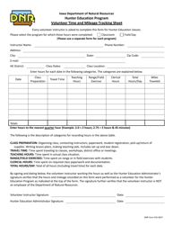 Document preview: DNR Form 542-0637 Volunteer Time and Mileage Tracking Sheet - Iowa