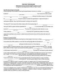 Form 020088 Model Transit Procurement Protest Procedure - Iowa, Page 2