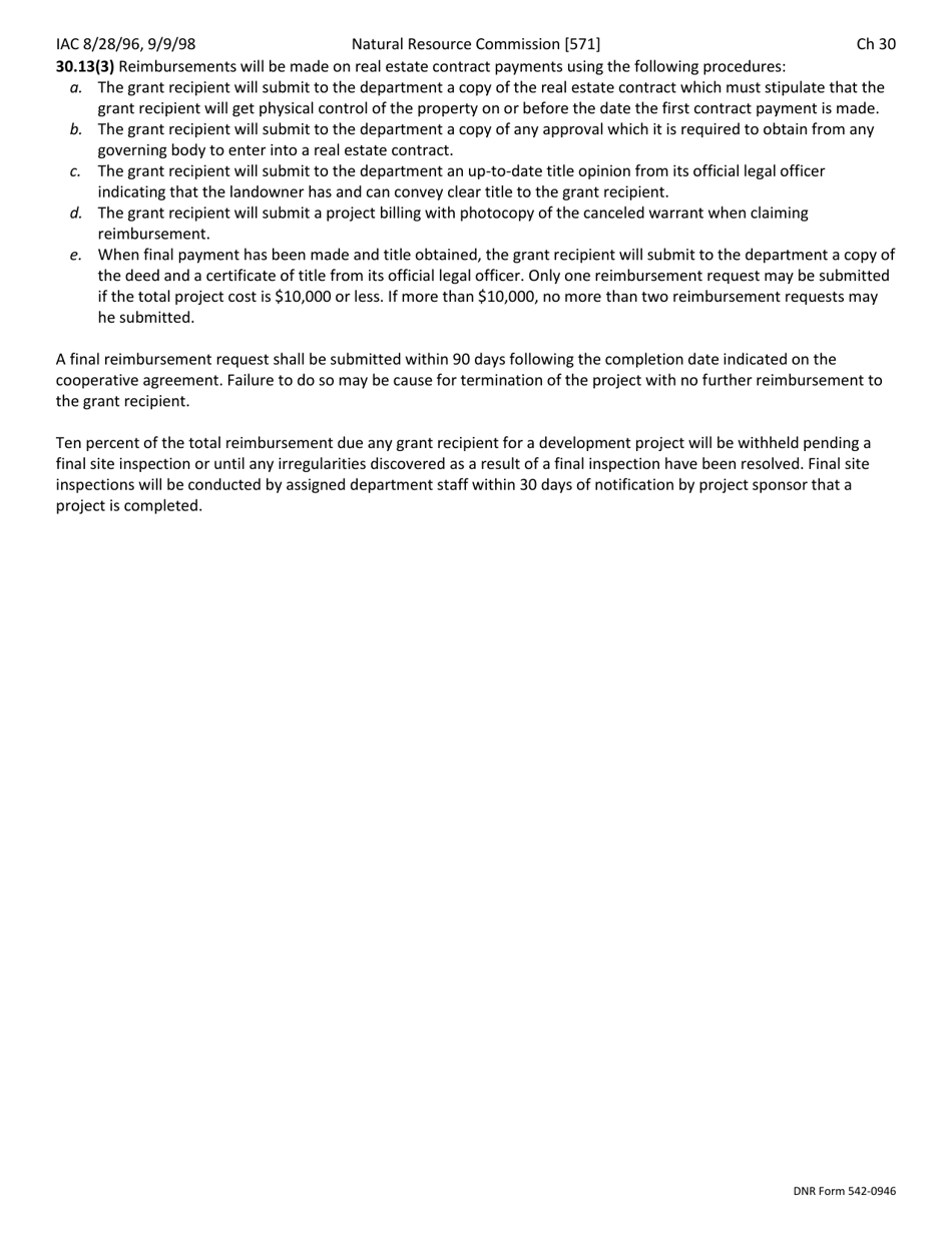 DNR Form 542-0964 Water Recreation Access Cost-Share Program Project Application - Iowa, Page 9