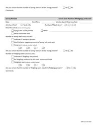 DNR Form 542-0450 Raptor and Restored Species Monitoring Data Sheet - Iowa, Page 2
