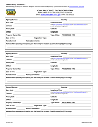 Document preview: DNR Form 542-0441 Attachment I Iowa Prescribed Fire Report Form - Iowa