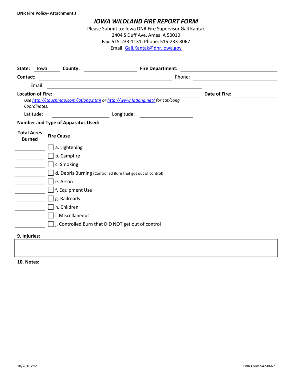 DNR Form 542-0667 Attachment J - Fill Out, Sign Online and Download ...