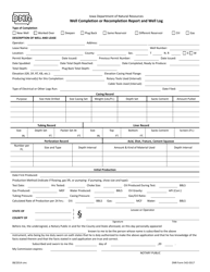 Document preview: DNR Form 542-0317 Well Completion or Recompletion Report and Well Log - Iowa