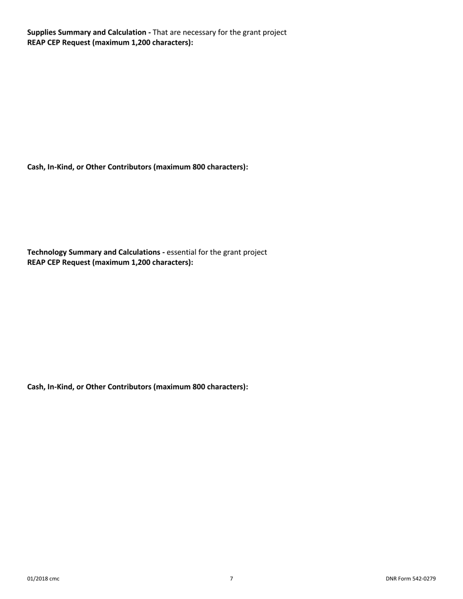 DNR Form 542-0279 Reap Grant Application - Iowa, Page 7