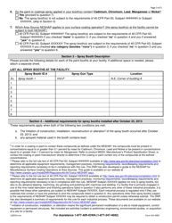 DNR Form 542-4005 Notification Letter for Permit by Rule for Spray Booths - Iowa, Page 3