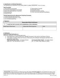 DNR Form 542-0407 Initial Notification - National Emission Standards for Hazardous Air Pollutants (Neshap) for Area Sources: Plating and Polishing - Iowa, Page 2