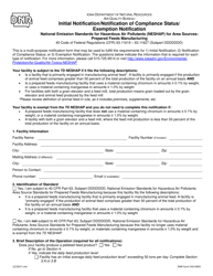 DNR Form 542-0403 Initial Notification/Notification of Compliance Status/Exemption Notification - National Emission Standards for Hazardous Air Pollutants (Neshap) for Area Sources: Prepared Feeds Manufacturing - Iowa