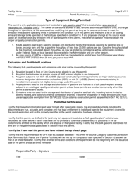DNR Form 542-0023 Air Quality Construction Permit for a Small Bulk Gasoline Plant - Iowa, Page 2