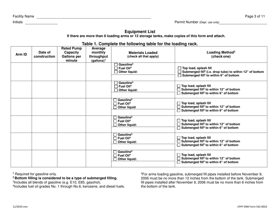 DNR Form 542-0023 Air Quality Construction Permit for a Small Bulk Gasoline Plant - Iowa, Page 3