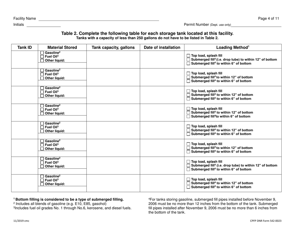 DNR Form 542-0023 Air Quality Construction Permit for a Small Bulk Gasoline Plant - Iowa, Page 4