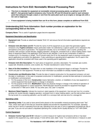 Form EU2 (DNR Form 542-0934) Nonmetallic Mineral Processing Plant (Fugitive Only) - Iowa, Page 2