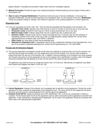 Form EU (DNR Form 542-0932) Emission Unit Information - Iowa, Page 4