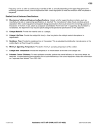 Form CE5 (DNR Form 542-0943) Control Equipment Information for Catalytic Oxidation - Iowa, Page 3