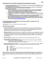 Form GHG (DNR Form 542-0947) Project Greenhouse Gas Emission Inventory - Iowa, Page 2