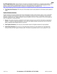 Form GHG (DNR Form 542-0947) Project Greenhouse Gas Emission Inventory - Iowa, Page 3