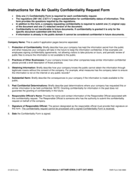DNR Form 542-0983 Air Quality Request for Confidentiality - Iowa, Page 3