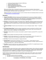 Form MI-2 (DNR Form 542-0950) Modeling Information (Emission Source Characteristics) - Iowa, Page 5