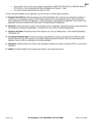 Form MI-2 (DNR Form 542-0950) Modeling Information (Emission Source Characteristics) - Iowa, Page 6