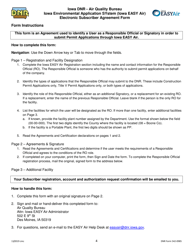 DNR Form 542-0985 Iowa Environmental Application System (Iowa Easy Air) Electronic Subscriber Agreement Form - Iowa, Page 4