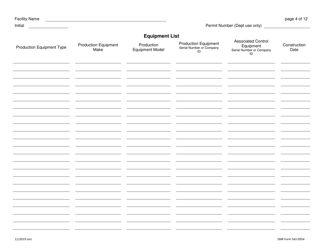 DNR Form 542-0954 Air Quality Construction Permit for a Concrete Batch Plant - Iowa, Page 4