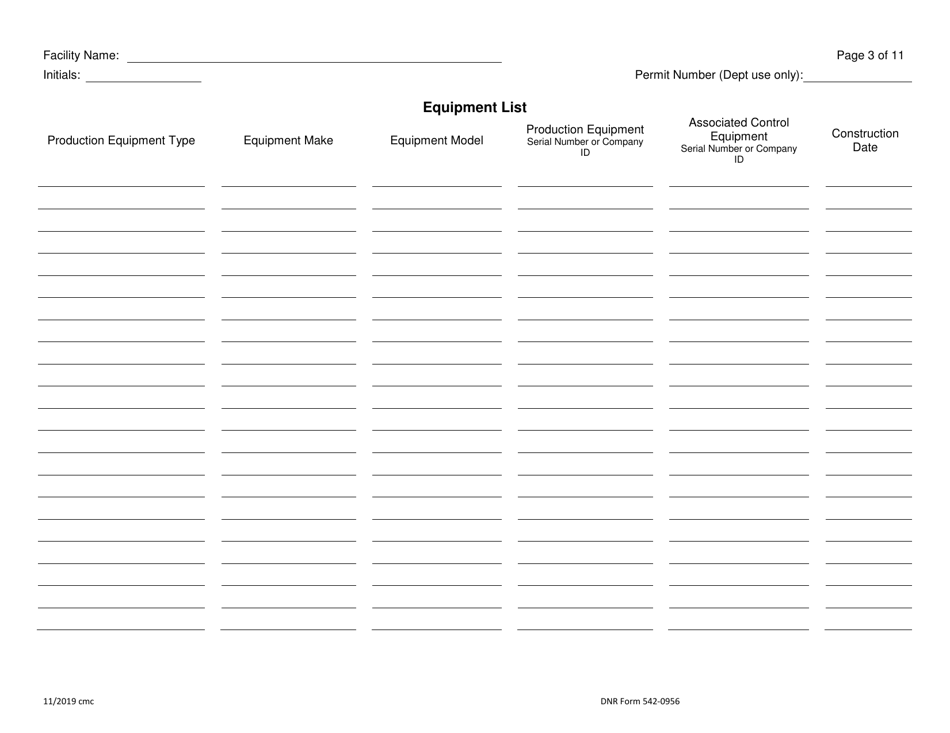 DNR Form 542-0955 Air Quality Construction Permit for a Group 2 Grain Elevator - Iowa, Page 3