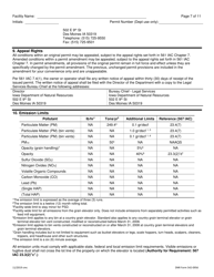 DNR Form 542-0955 Air Quality Construction Permit for a Group 2 Grain Elevator - Iowa, Page 7