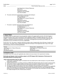 DNR Form 542-0955 Air Quality Construction Permit for an Aggregate Processing Plant - Iowa, Page 7