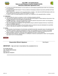 DNR Form 542-0471 State &amp; Local Emission Inventory System (Sleis) Electronic Subscriber Agreement Form - Iowa, Page 2