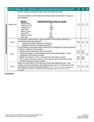DNR Form 542-0364 Solid Waste Composting (Com) Inspection Form - Iowa, Page 5