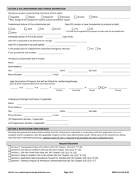 DNR Form 542-8128 Petroleum Contaminated Soil Landfarming and Storage Notification Form - Iowa, Page 2