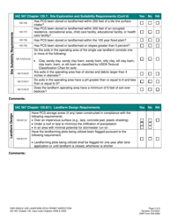 DNR Form 542-0362 Single Use Landfarm (PCS) Permit Inspection Form - Iowa, Page 2