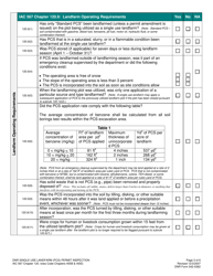 DNR Form 542-0362 Single Use Landfarm (PCS) Permit Inspection Form - Iowa, Page 3