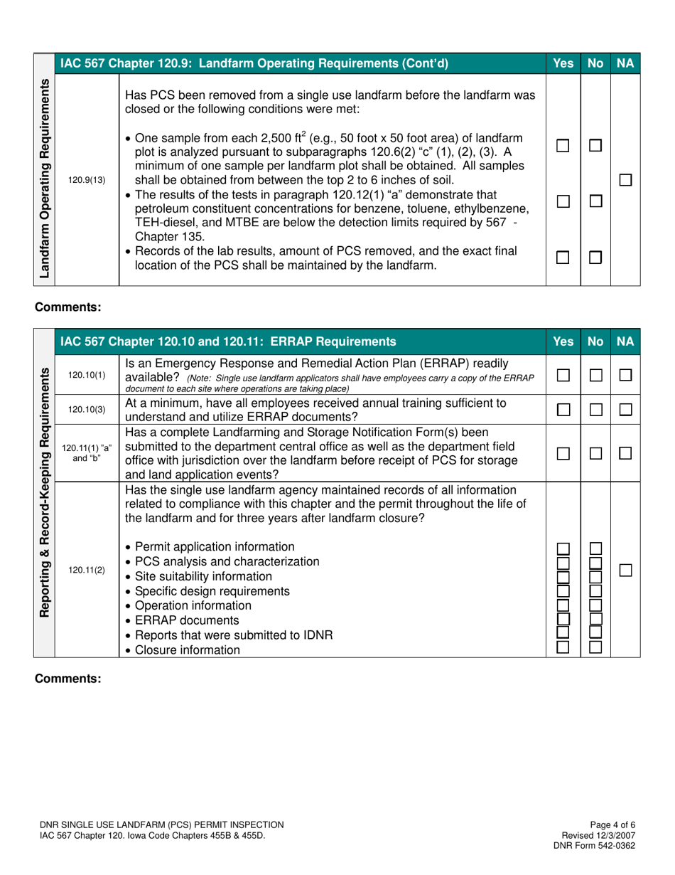 DNR Form 542-0362 - Fill Out, Sign Online and Download Fillable PDF ...