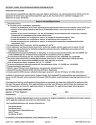 Form 50 (DNR Form 542-1542) Municipal Solid Waste Landfill Permit Application - Iowa, Page 2