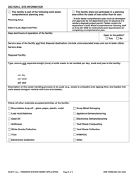DNR Form 542-1603 (50B) Solid Waste Transfer Station Permit Application - Iowa, Page 2