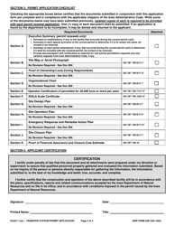 DNR Form 542-1603 (50B) Solid Waste Transfer Station Permit Application - Iowa, Page 3