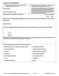 DNR Form 542-1604 (50C) Citizen Convenience Center Permit Application - Iowa, Page 2
