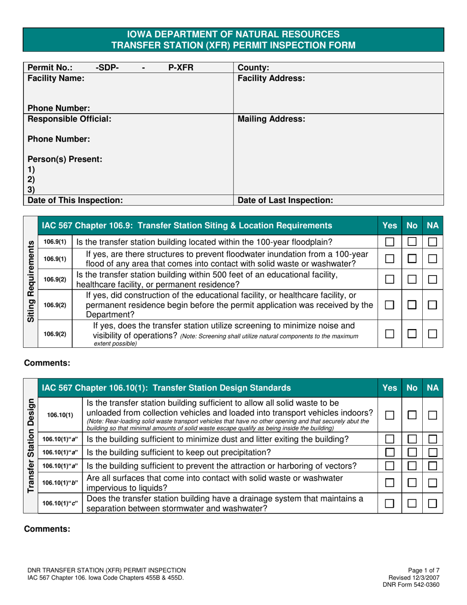 DNR Form 542-0360 - Fill Out, Sign Online and Download Fillable PDF ...