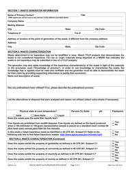 DNR Form 542-3216 Request for Special Waste Authorization - Iowa, Page 2