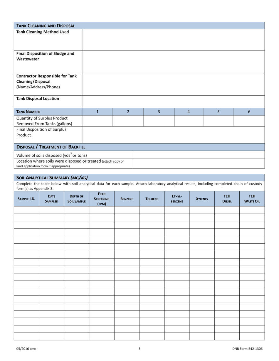 DNR Form 542-1306 Ust Closure Report - Tank and Piping Removal - Iowa, Page 3