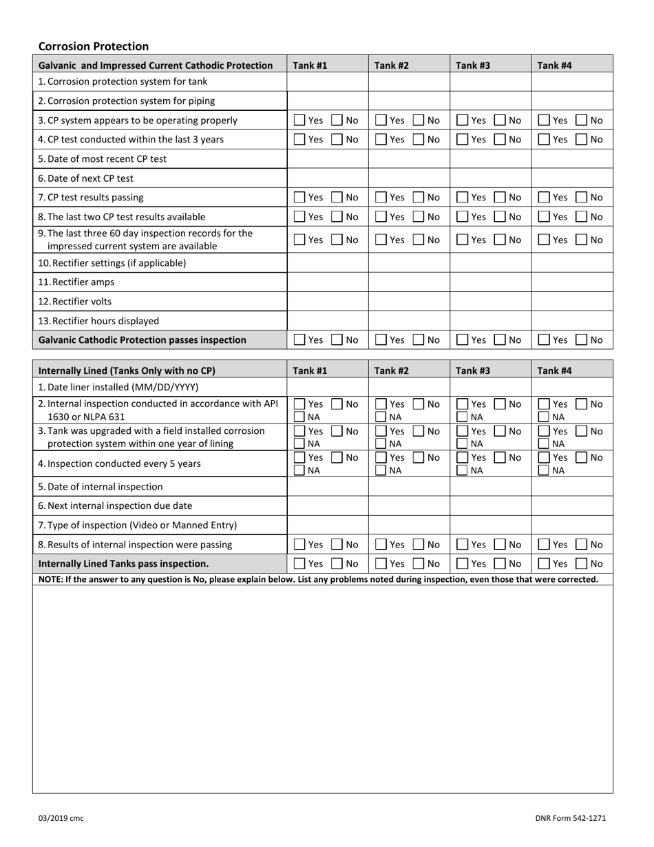 DNR Form 542-1271 Compliance Inspection Field Notes - Iowa, Page 12
