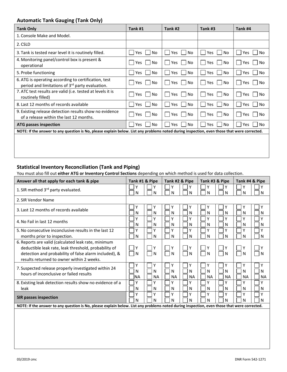 DNR Form 542-1271 Compliance Inspection Field Notes - Iowa, Page 3